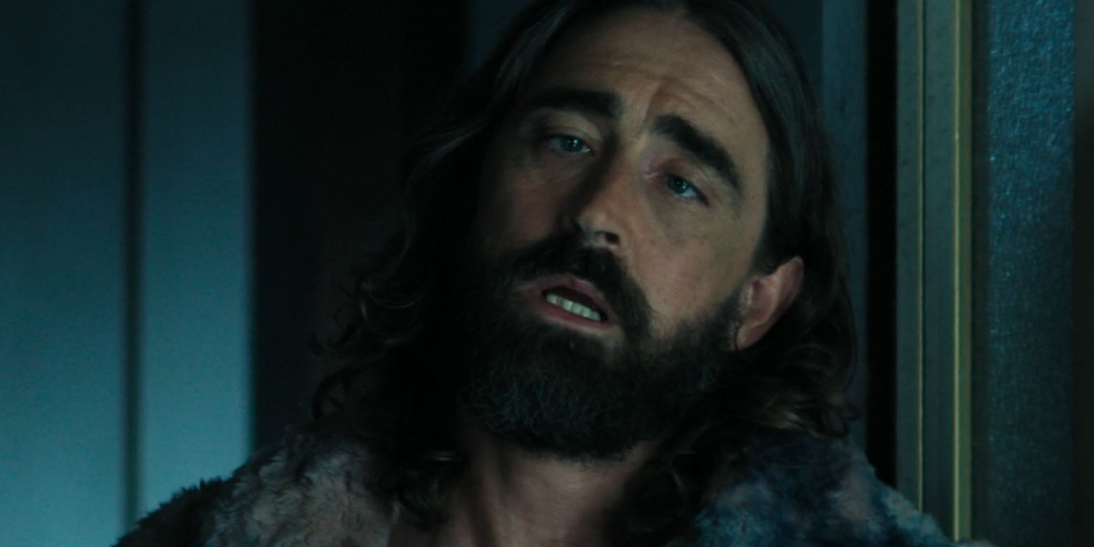 Lee Pace pulling a face as Brother Day in Foundation