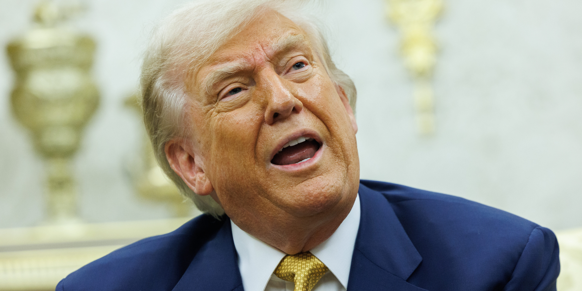 Trump with his mouth open