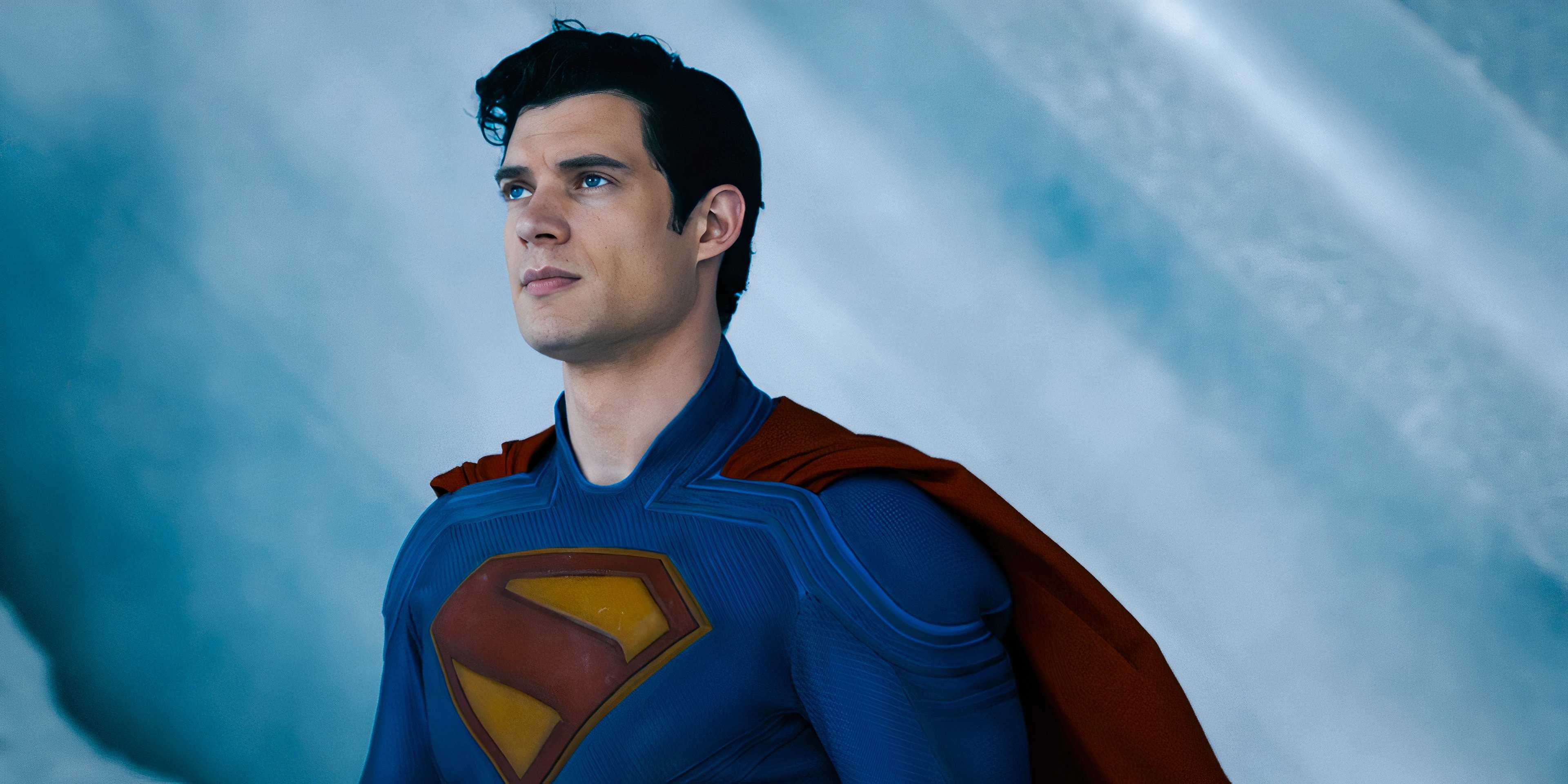 Superman standing heroically