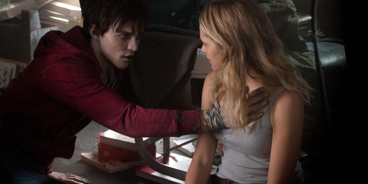 Nicholas Hoult Teresa Palmer as the couple R and Julie in Warm Bodies