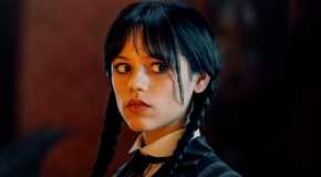 Jenna Ortega as Wednesday Addams in Wednesday looking surprised