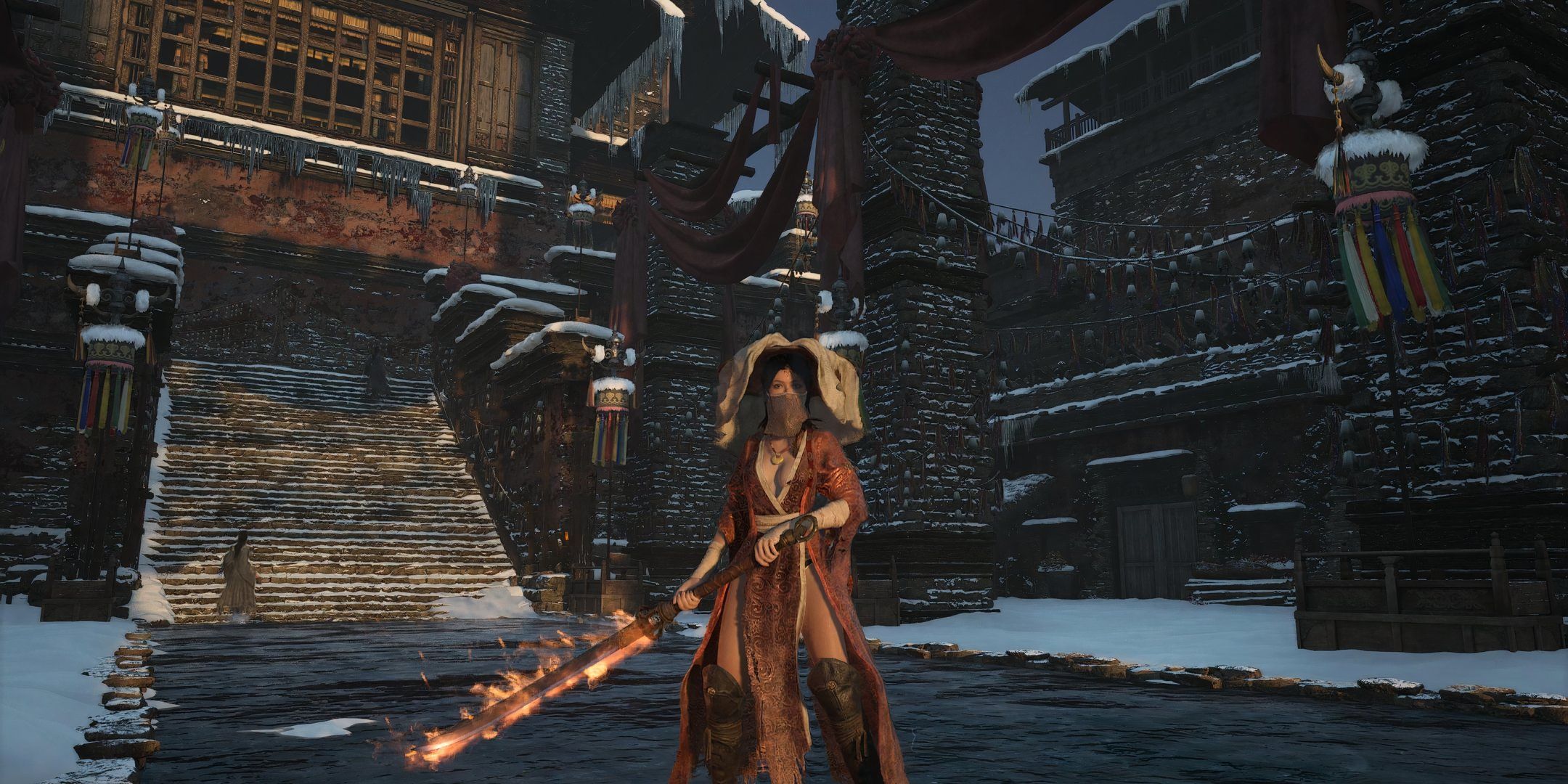 Wuchang mistress of night in front of palace