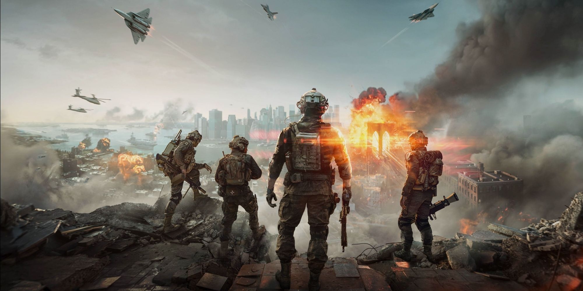 Battlefield 6 soldiers looking down onto Battlefield