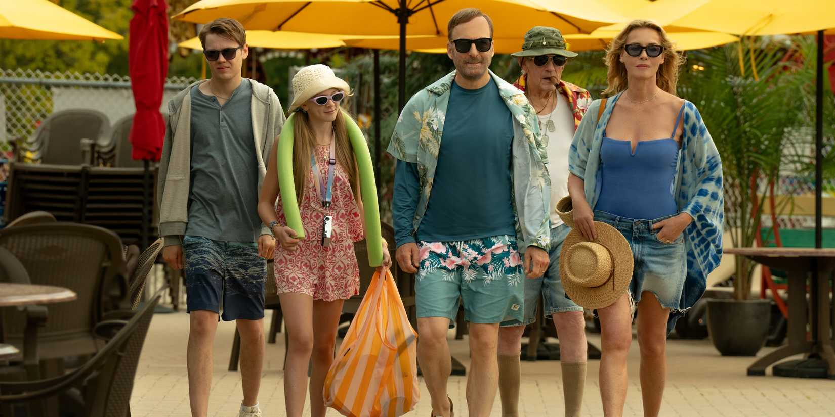 Bob Odenkirk's Hutch Mansell and his family on holiday