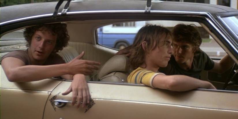 Daniel Stern in the back of a car in Breaking Away