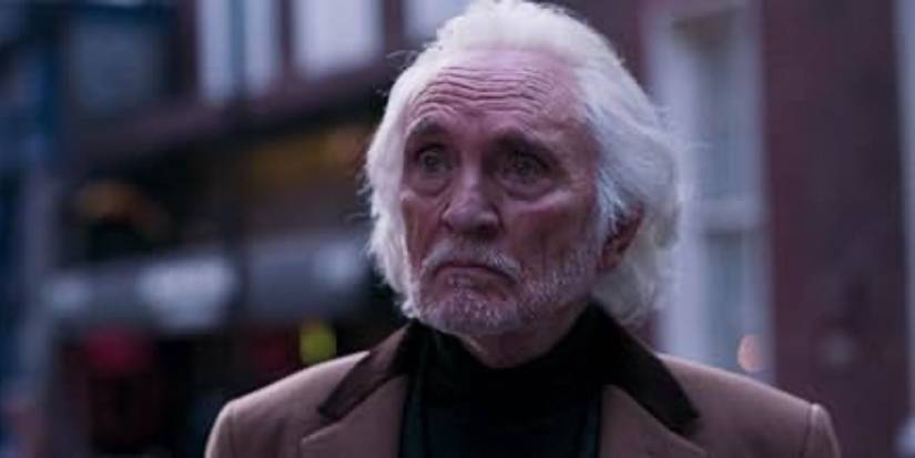 Terence Stamp looking solemn in Last Night in Soho