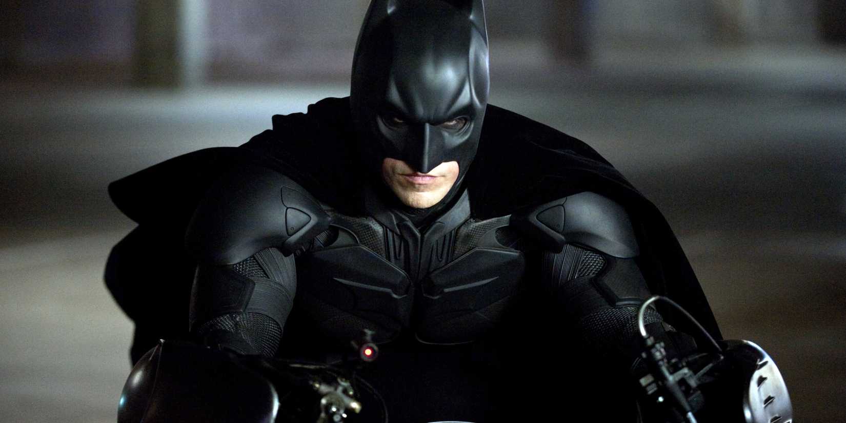 Batman driving forward in The Dark Knight Rises