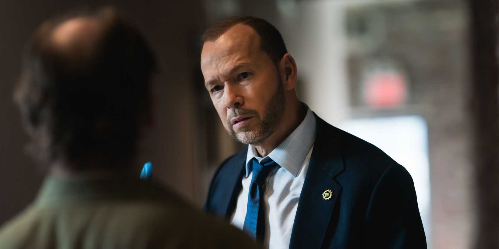 Donnie Wahlberg as Danny Reagan looking at someone in Blue Bloods