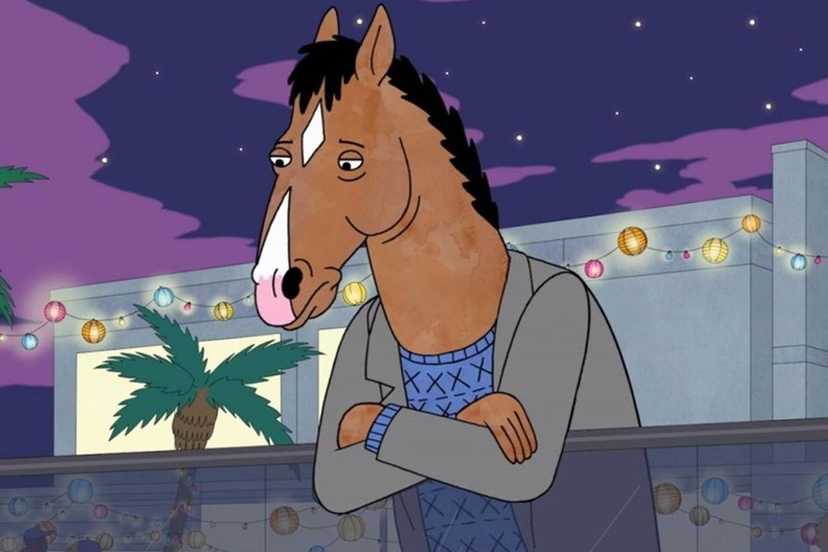 BoJack Horseman standing on his balcony