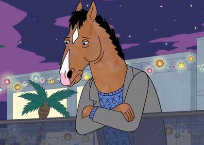 BoJack Horseman standing on his balcony