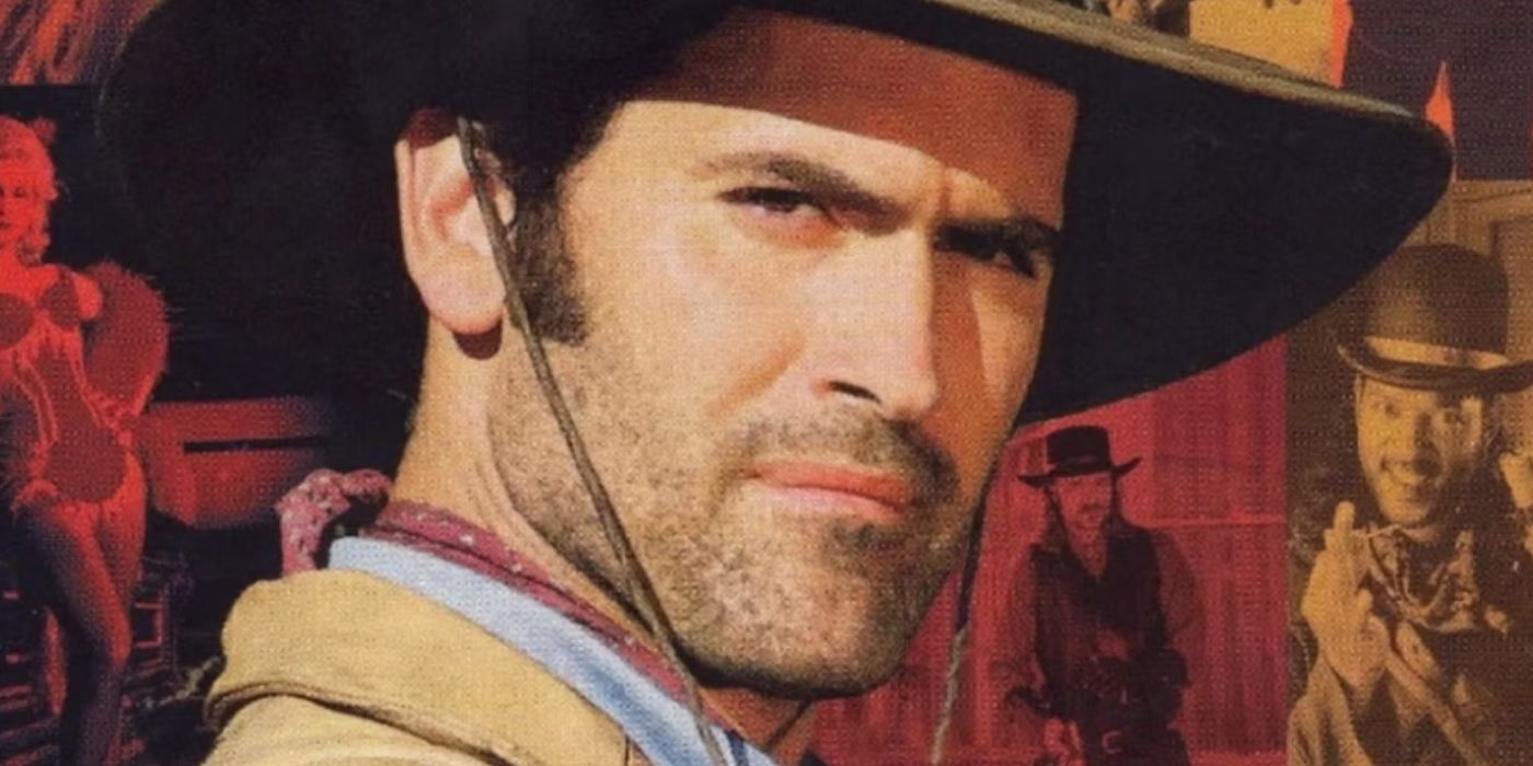 Bruce Campbell in The Adventures of Briscoe County Jr. from promo poster in rugged look
