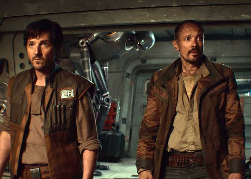 Cassian Andor walking with another character in Andor