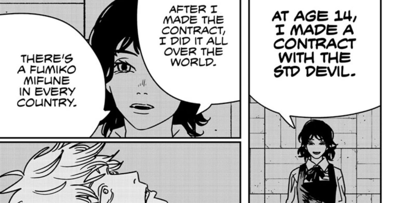 Fumiko rivela il suo contratto con il Demone STD durante il capitolo #212