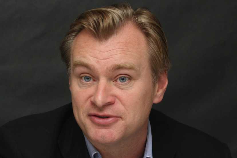 Christopher Nolan at a press conference for Interstellar (2014)