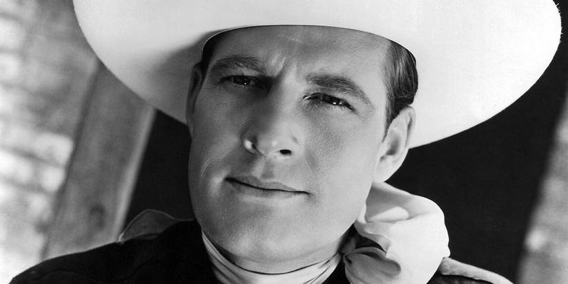Close up of Charles Starrett as the Durango Kid