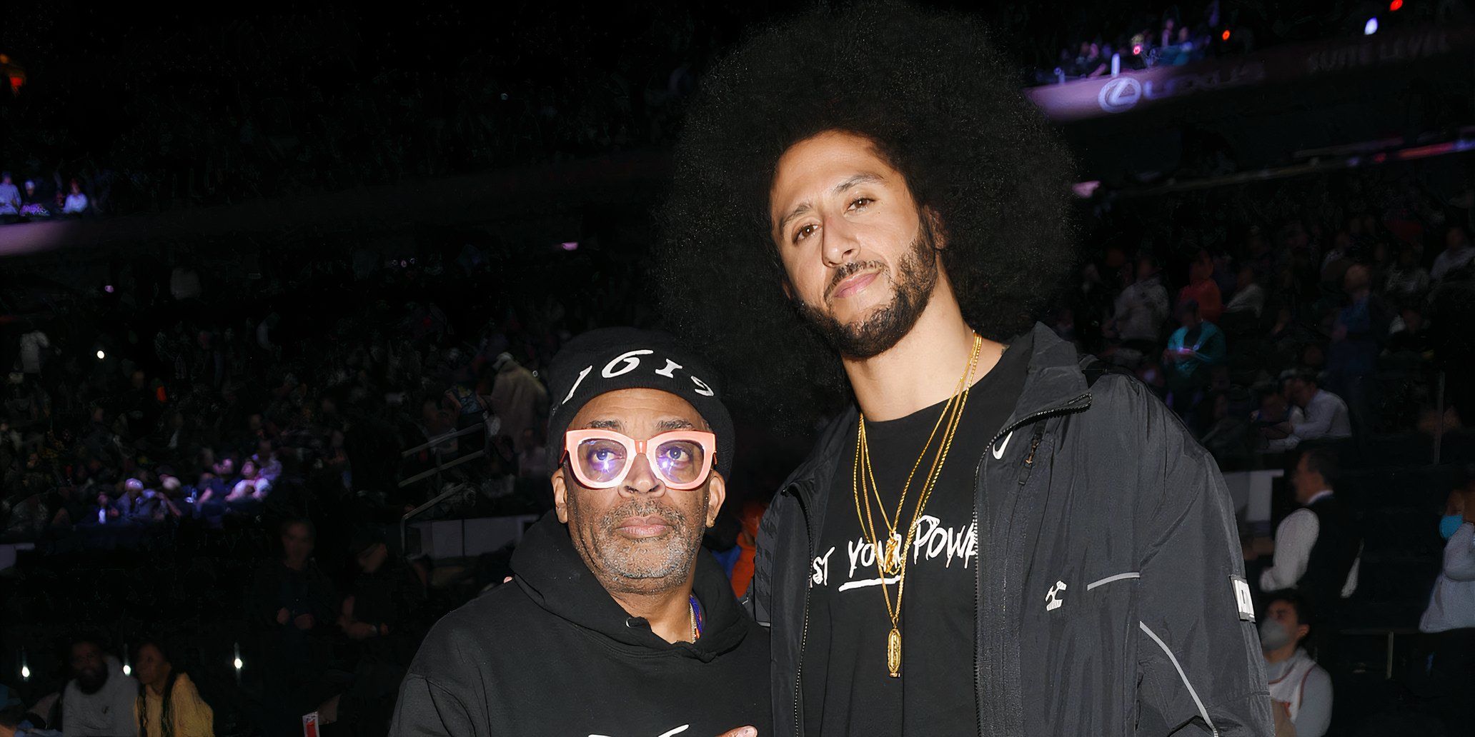 Colin Kaepernick and Spike Lee standing together and looking seriousVia: Instar/Michael Simon/startraksphoto.com