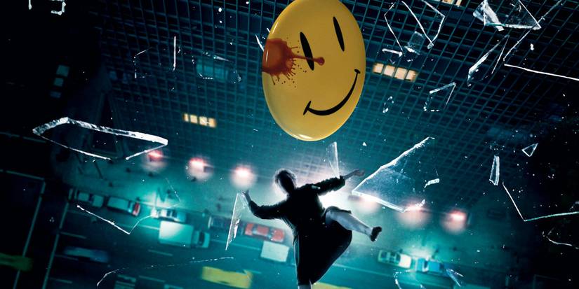 Comedian falling out a window in Watchmen