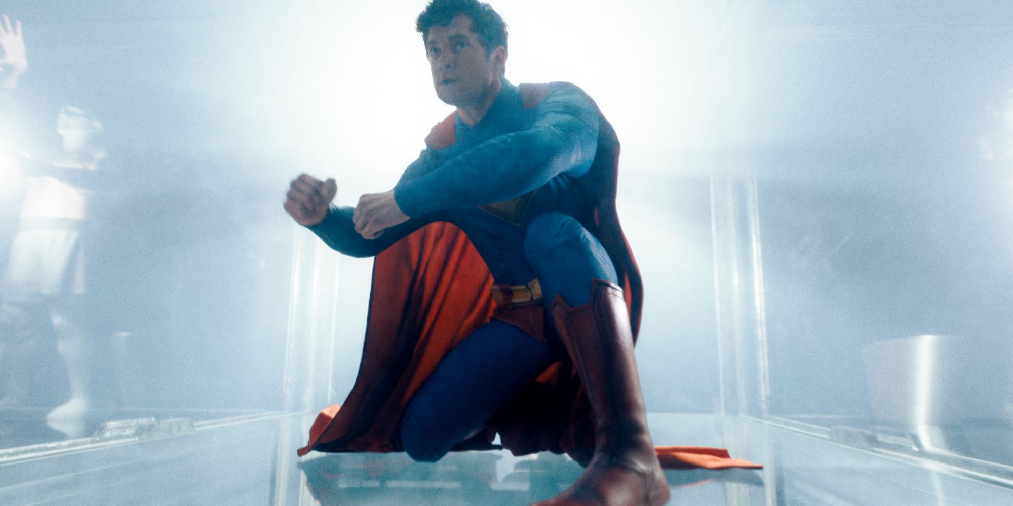 David Corenswet's Superman ready to punch in the DC movie