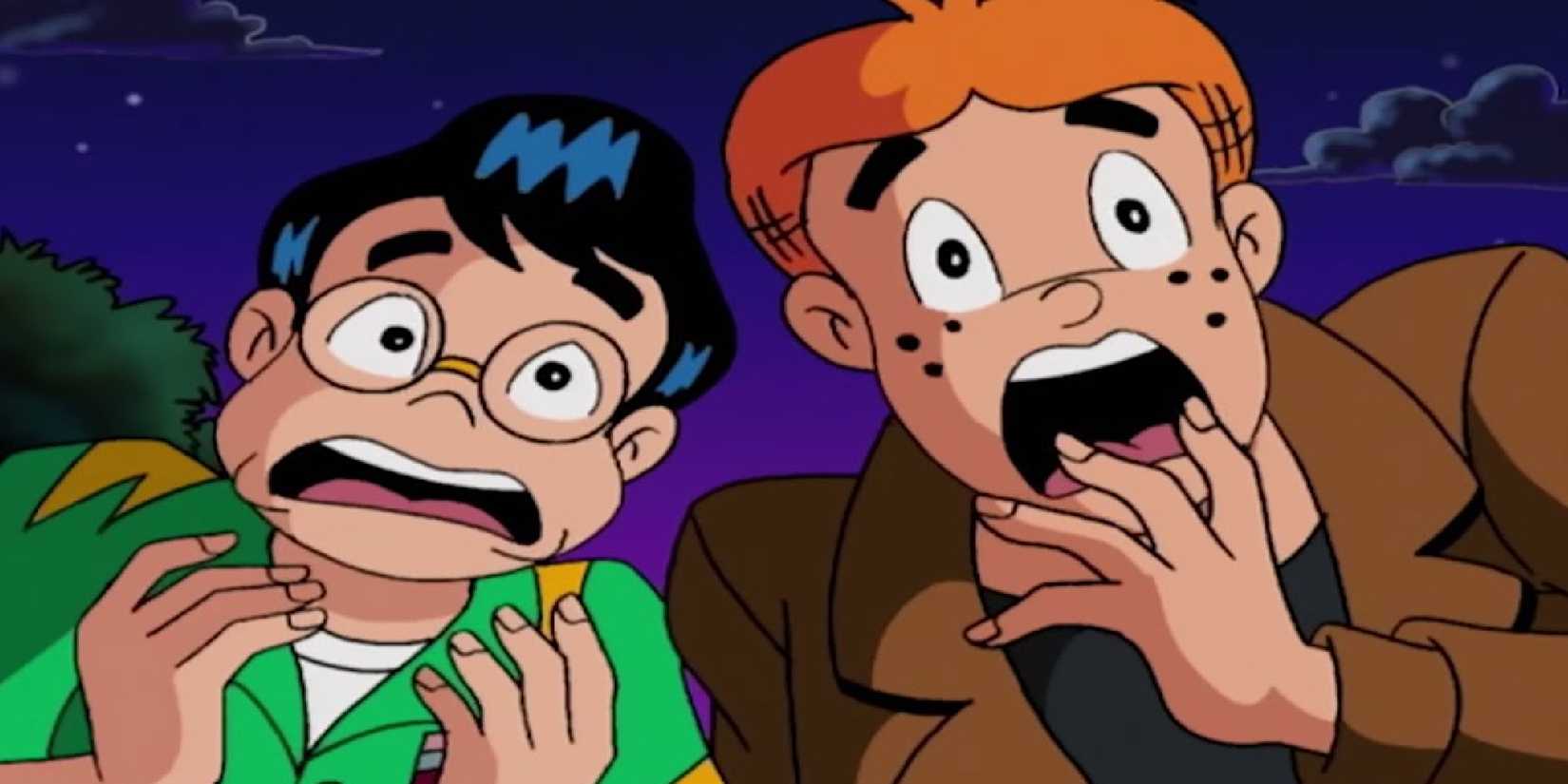 Dilton and Archie scream in Archie's Weird Mysteries