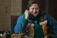 Brendan Fraser picking up the phone in Doom Patrol