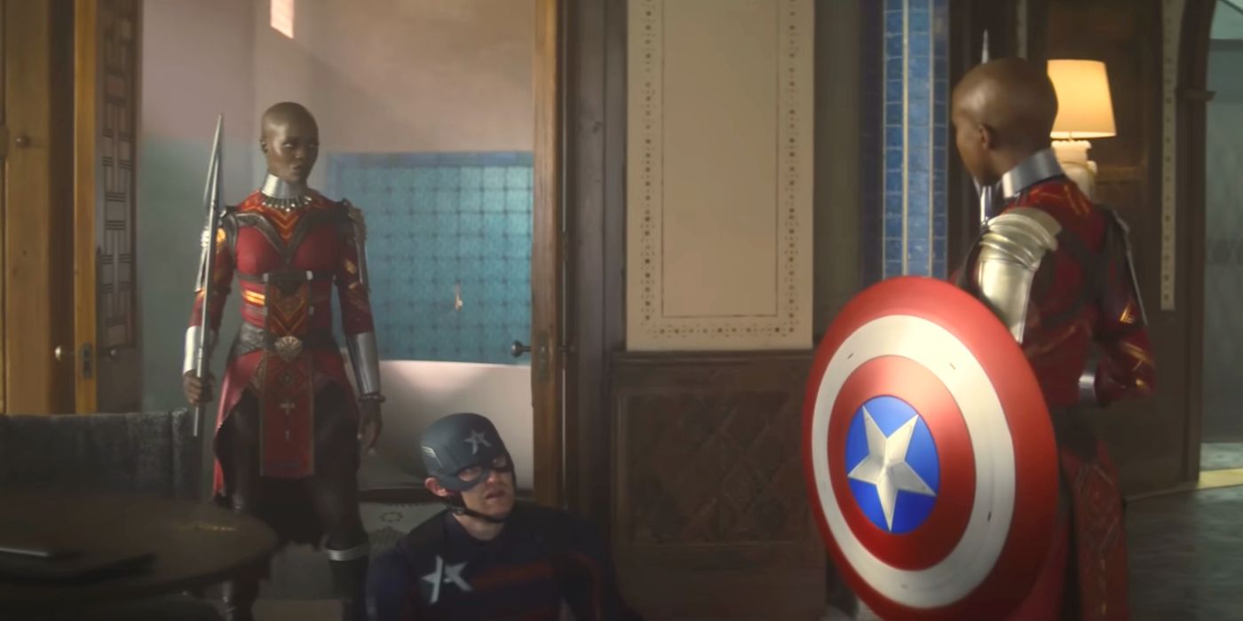 Dora Milaje With Captain America's Shield