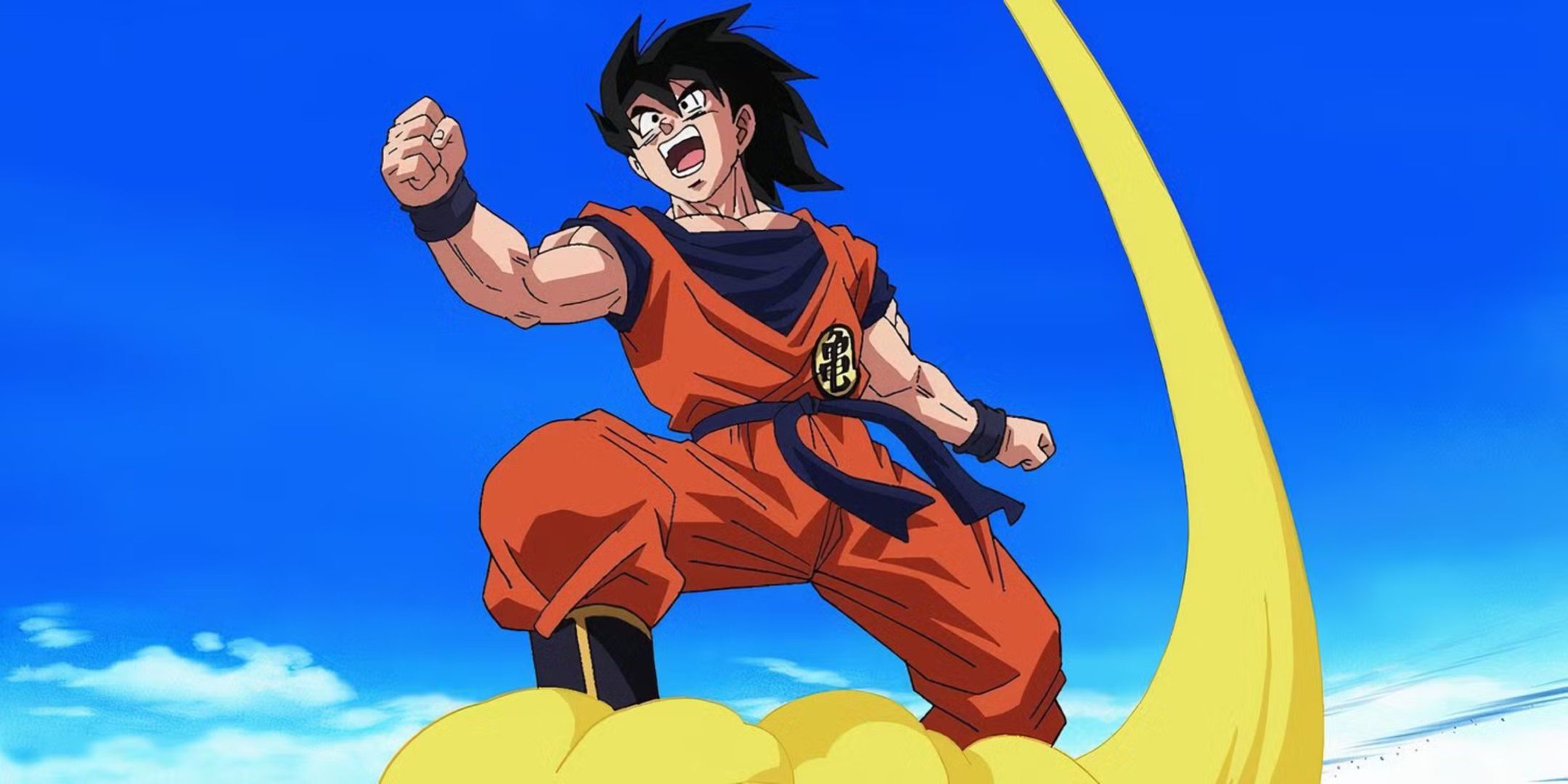 Goku che vola sulla Nimbus nell’apertura di Dragon Ball Z Kai