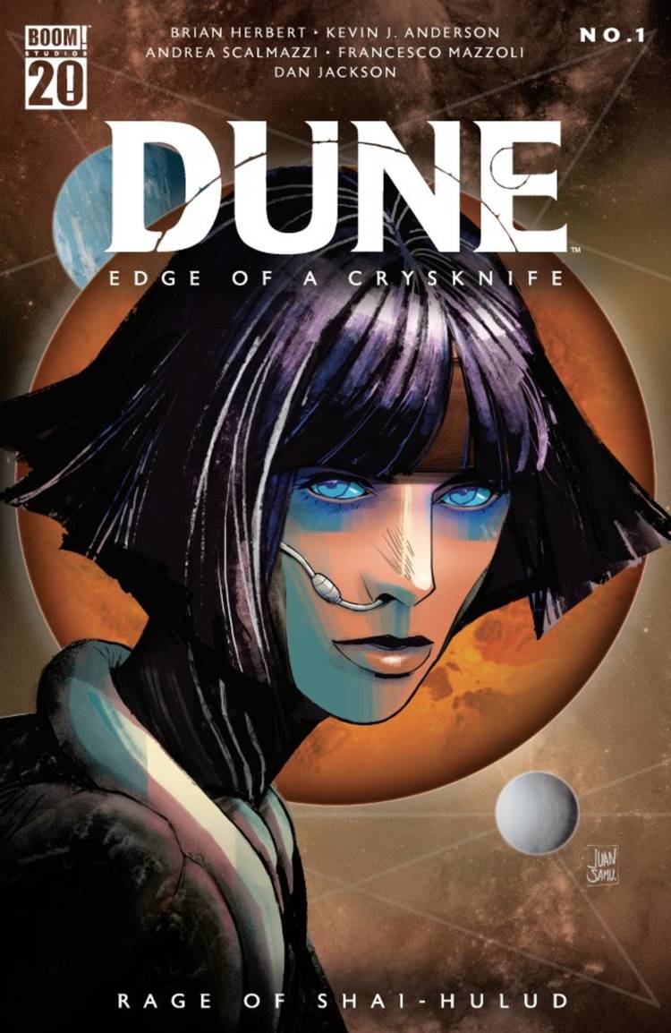 Dune Rage of Shai Halud #1 variant cover, portrait of Shadout Mapes