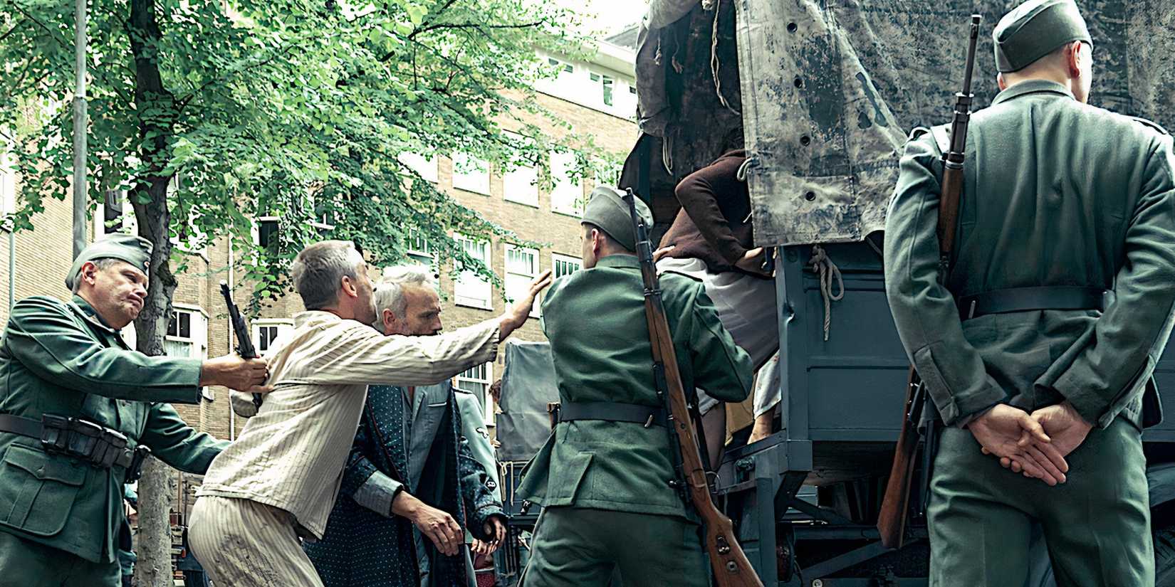Dutch Jews being rounded up by Nazis in the TV show A Small Light
