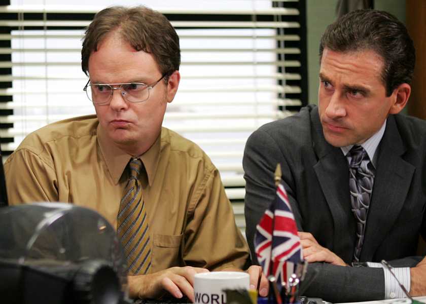 Dwight and Michael in The Office