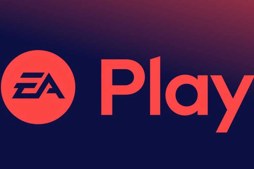 The EA Play logo against a purple background.
