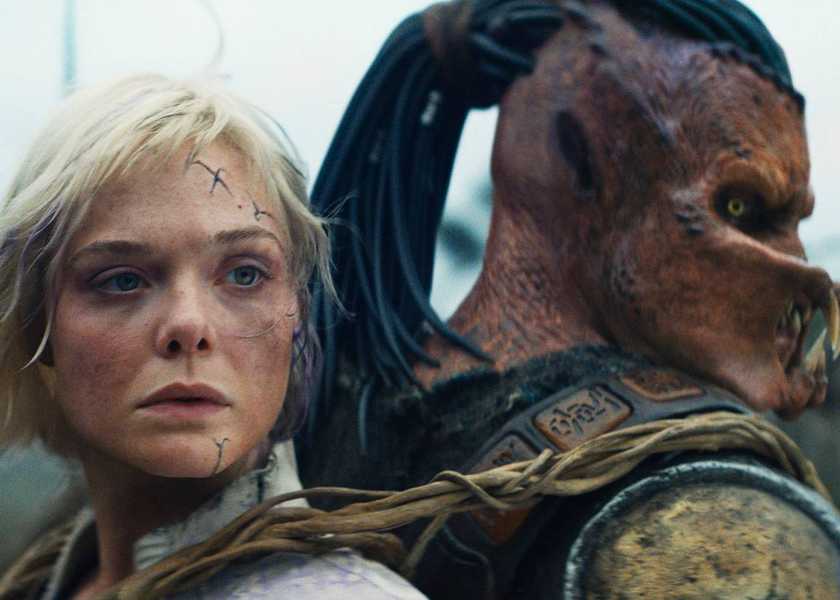 Elle Fanning Thia and Dek in Predator Badlands
