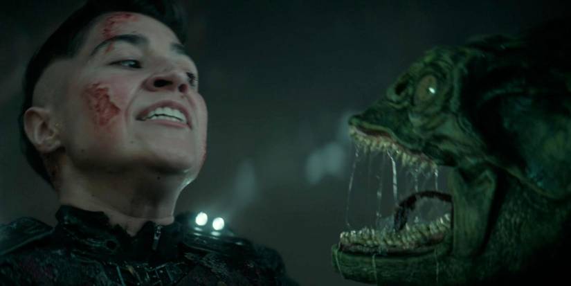 Erica Ortegas is attacked by a Gorn in Star Trek Strange New Worlds season 3 Hegemony Part 2