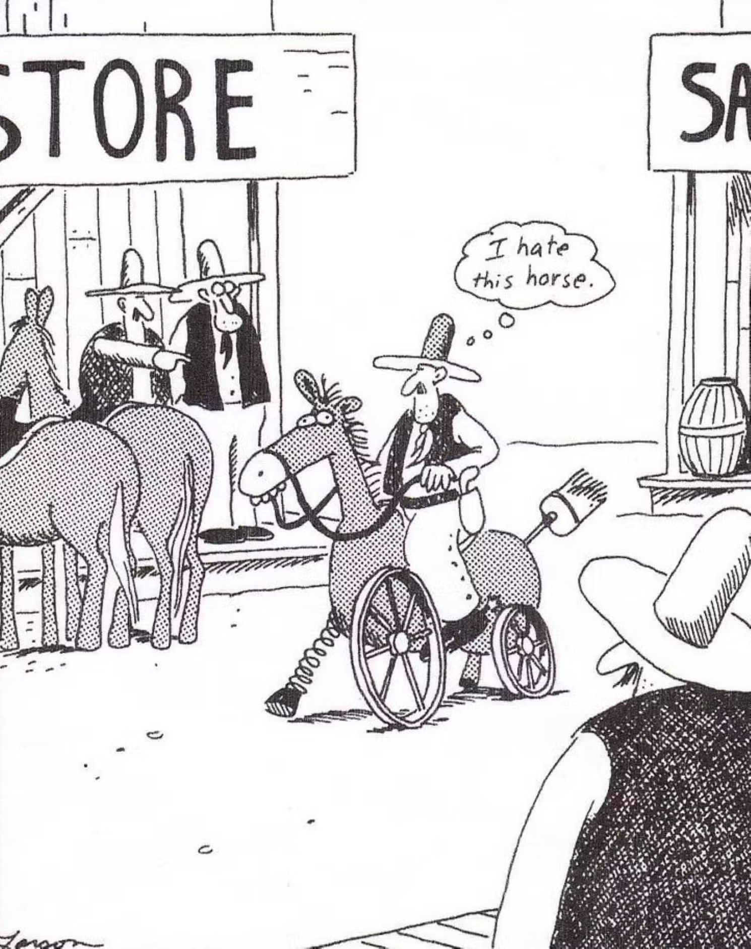 FAR SIDE HATE THIS HORSE COMIC