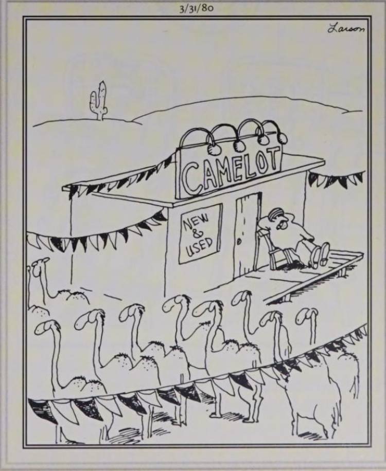 Far Side 31 de março de 1980, um 'Camelot' no deserto