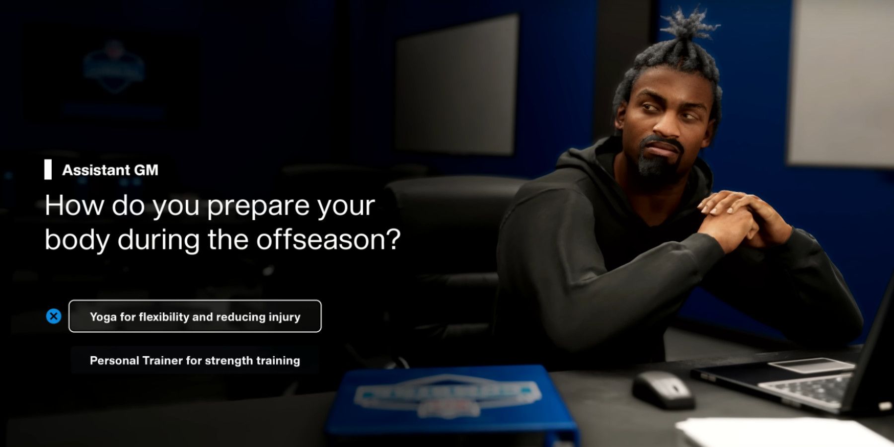 Madden NFL 26 answering Combine Interview question for various bonuses