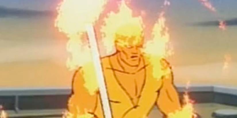 Firelord on a rooftop in Fantastic four animated series