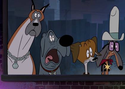 Fixed dogs looking terrified