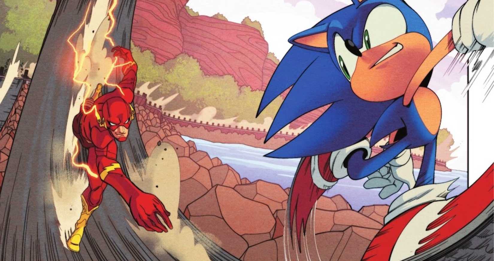 FLASH AND SONIC RACE
