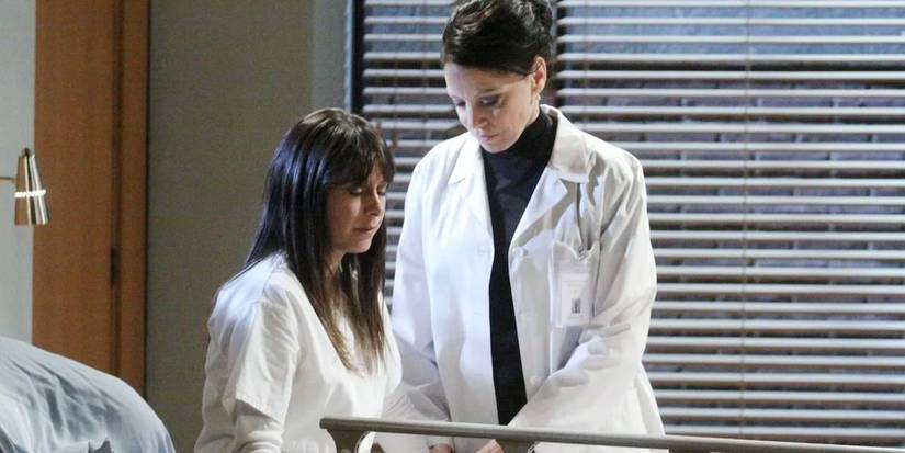 General Hospital's Kathleen Gati as Liesl Holding Kimberly McCullough as Robin Scorpio Hostage