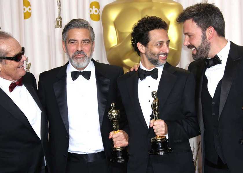 George Clooney and Jack Nicholson at the Oscars
