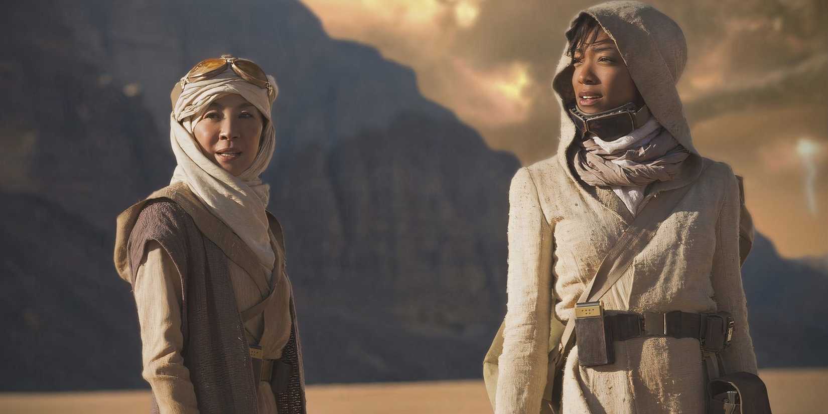 Georgiou and Burnham in the Star Trek Discovery Pilot Episode