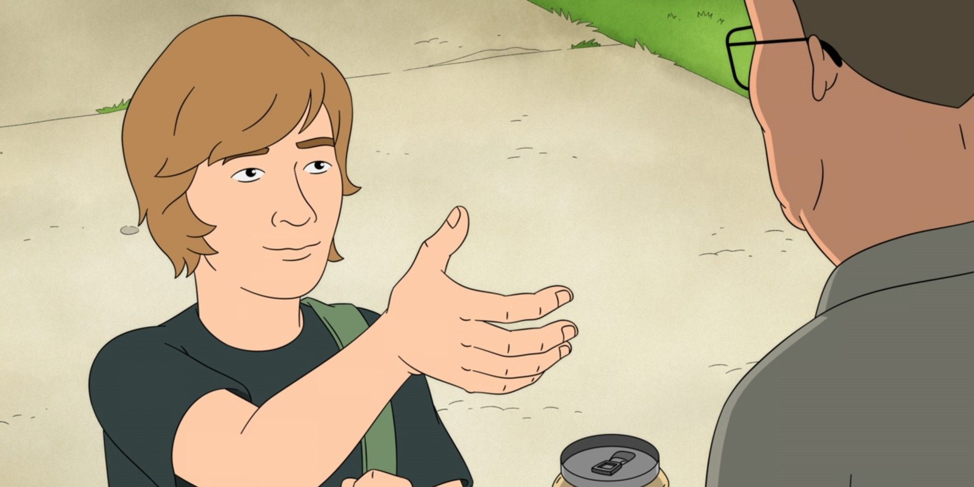 Good Hank offre una stretta di mano a Hank in King of the Hill stagione 14, episodio 9