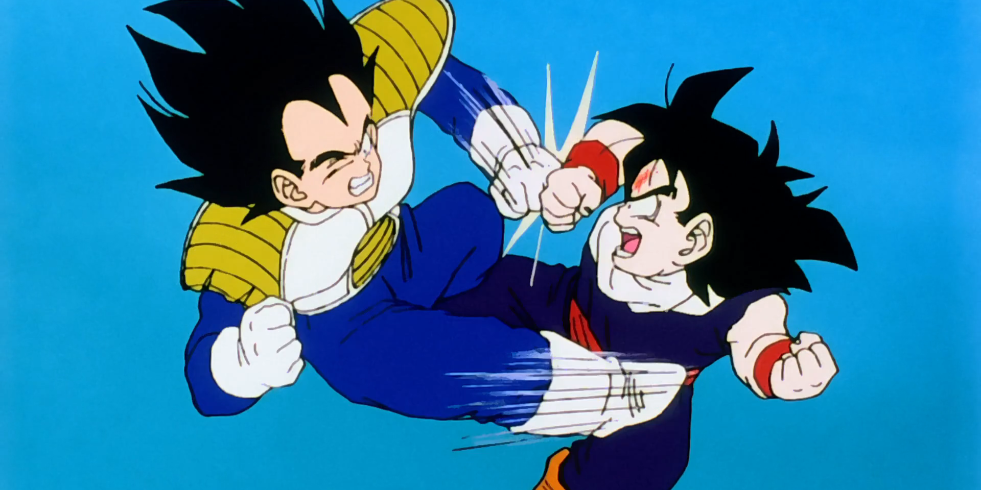 Gohan fronteggia Vegeta in Dragon Ball Z