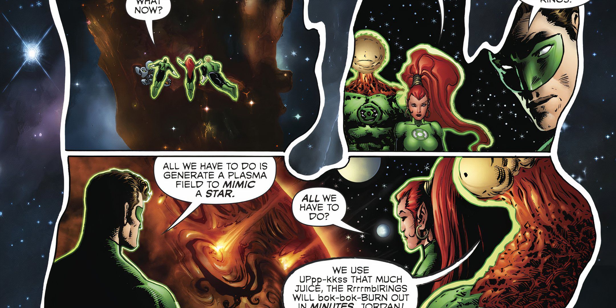 Creazione artificiale di una stella dal Corpo dei Green Lantern