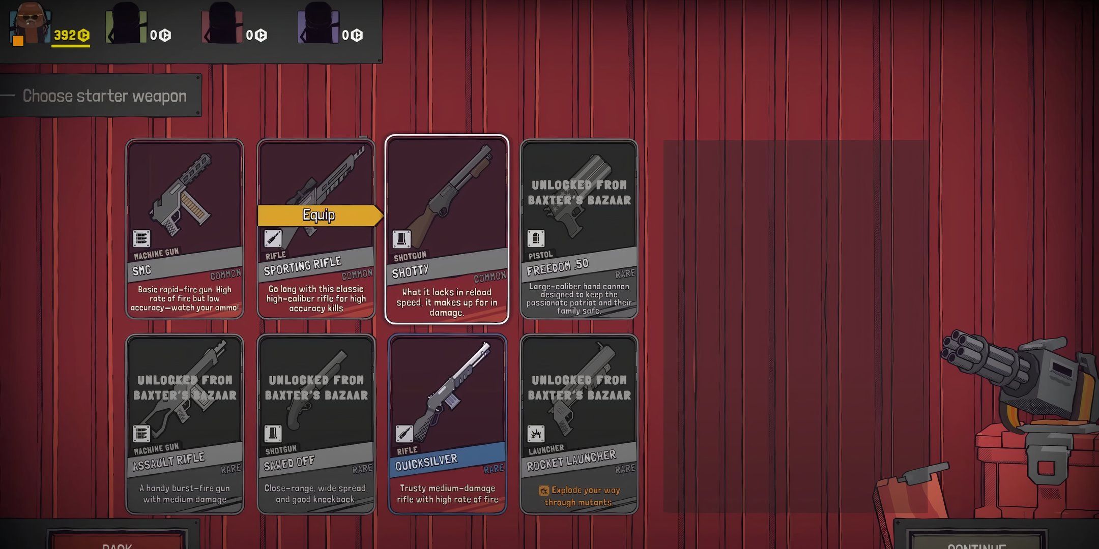 Lista delle armi in Guntouchables