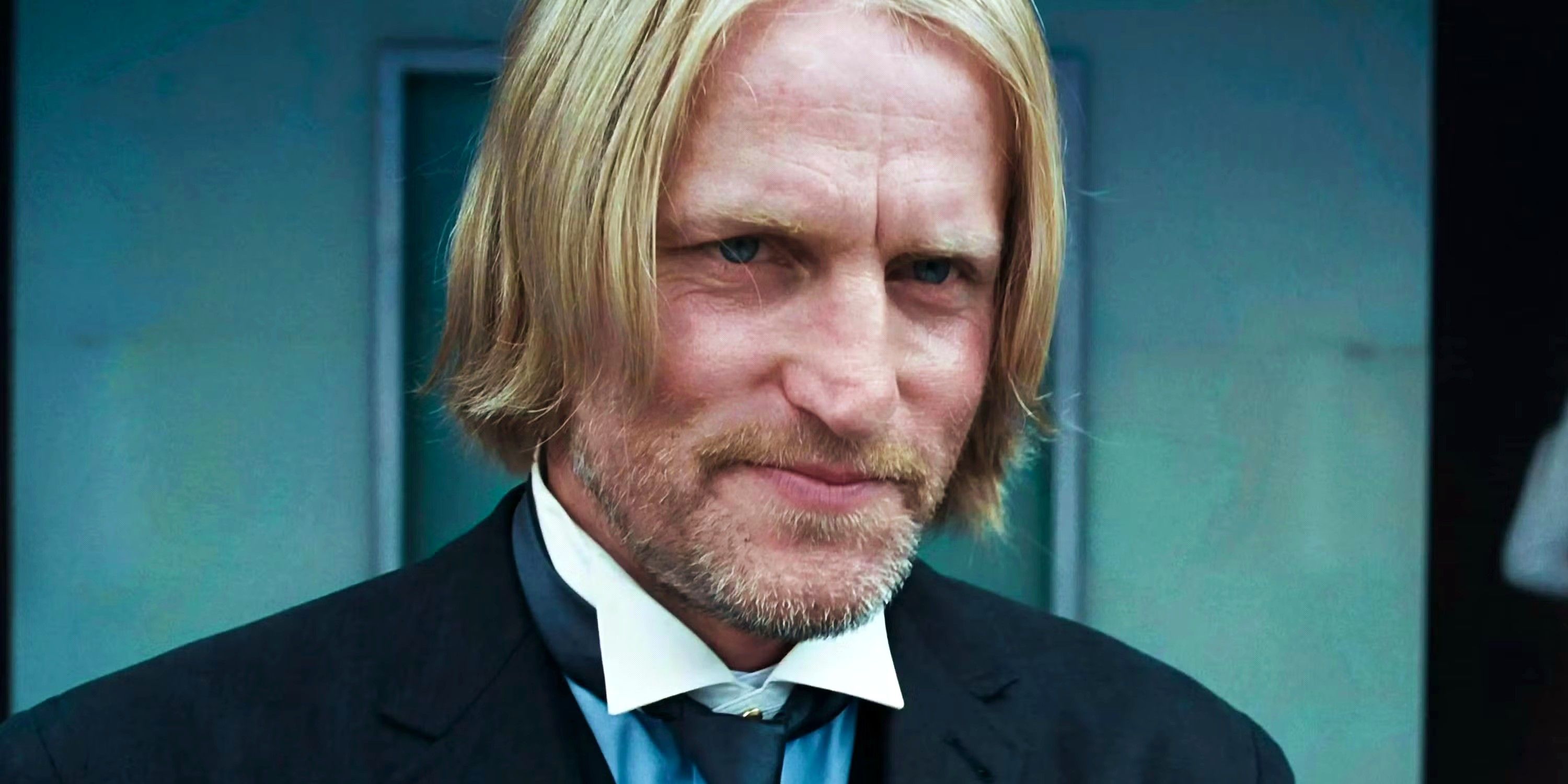 Haymitch smirking in The Hunger Games