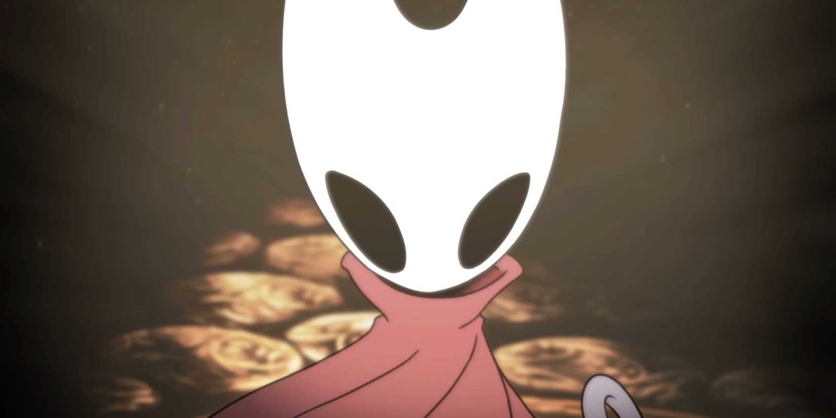 Hornet from Hollow Knight Silksong stands on a dark road.