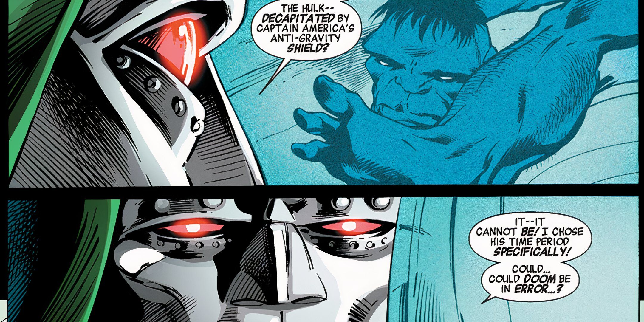 Hulk Decapitated by Captain America Shiled Marvel