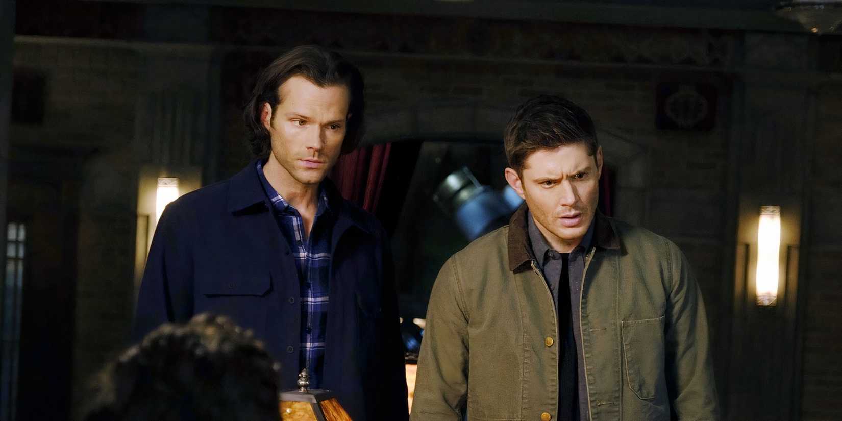 Jared Padalecki and Jensen Ackles looking skeptical from Supernatural