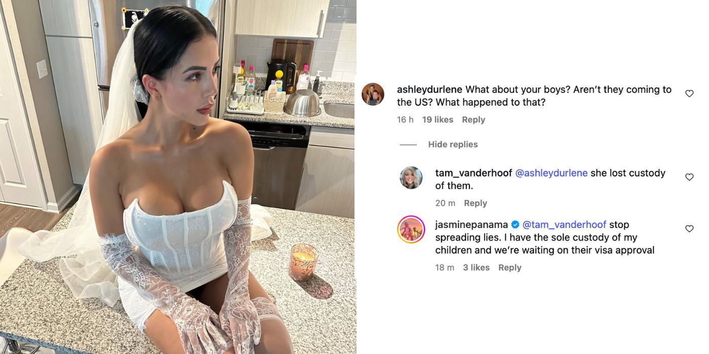 Jasmine pineda in 90 Day Fiance in wedding dress in Instagram post